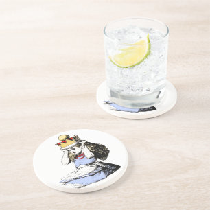 Dessous De Verre En Grès Alice et la Couronne 1