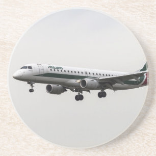 Dessous De Verre En Grès Alitalia Embraer 190