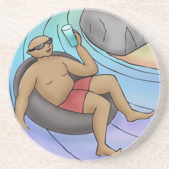 Dessous De Verre En Grès Aller avec le flux avec Rock Water Flower Essence (Devant)