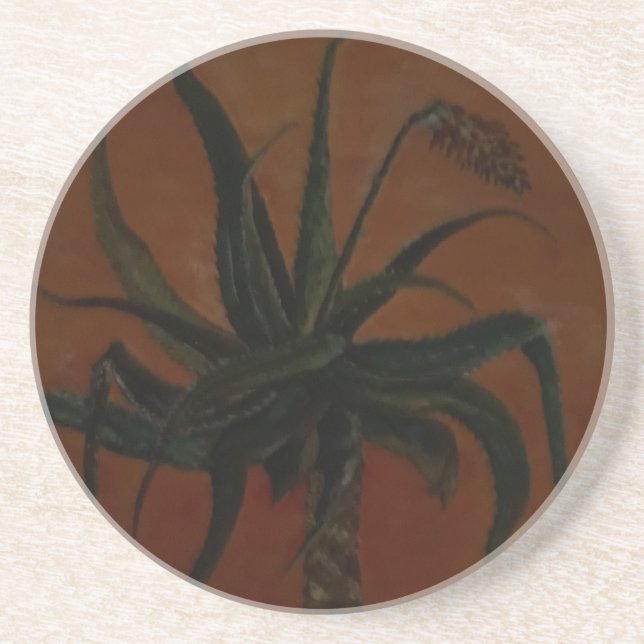 Dessous De Verre En Grès Aloe (Devant)