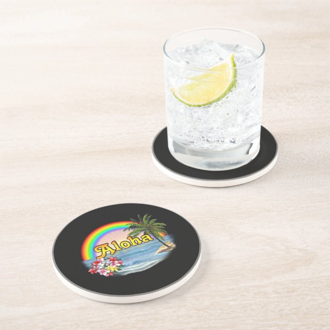 Dessous De Verre En Grès Aloha (Côté)