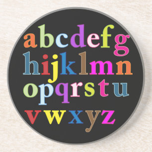 Dessous De Verre En Grès Alphabet
