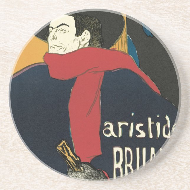Dessous De Verre En Grès Ambassadeurs, Aristide Bruant par Toulouse Lautrec (Devant)