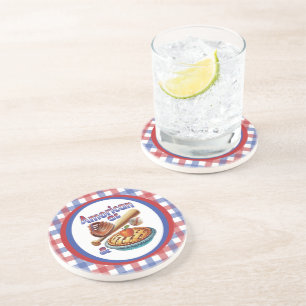 Dessous De Verre En Grès Américain autant que le baseball et la tarte aux p