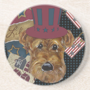 DESSOUS DE VERRE EN GRÈS AMERICANA AIREDALE