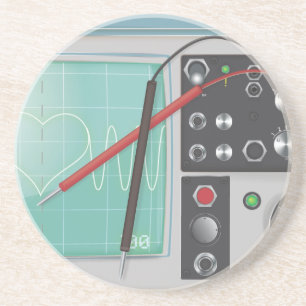 Dessous De Verre En Grès Amour à l'oscilloscope