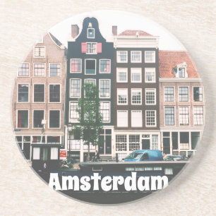Dessous De Verre En Grès Amsterdam Voyage Souvenir