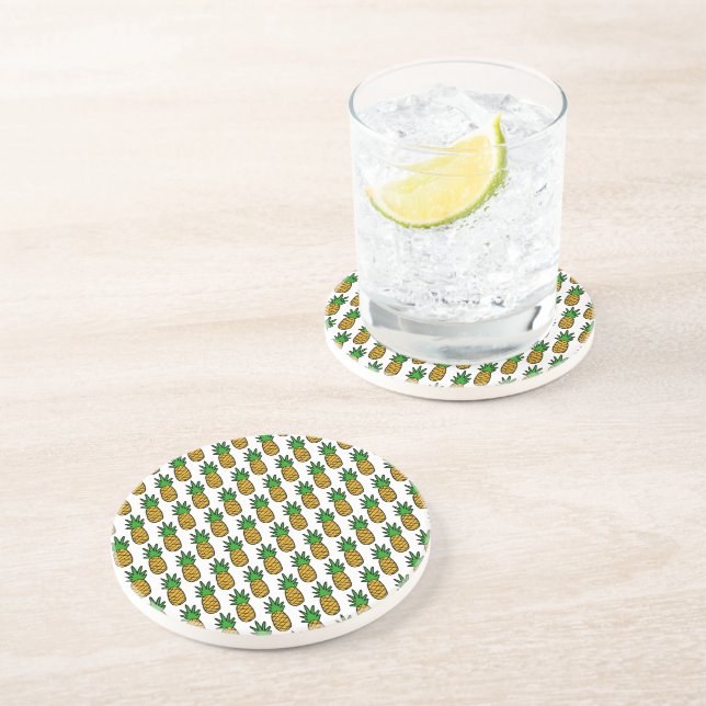 Dessous De Verre En Grès Ananas (Côté)