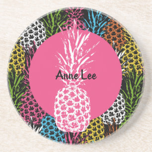 Dessous De Verre En Grès Ananas Sauvage et Sucré