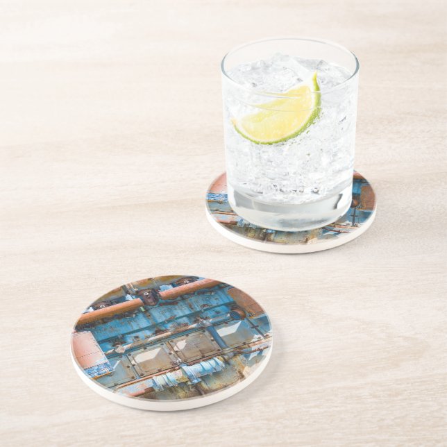 Dessous De Verre En Grès Ancien et rouillé Atlas Impérial moteur diesel à I (Côté)