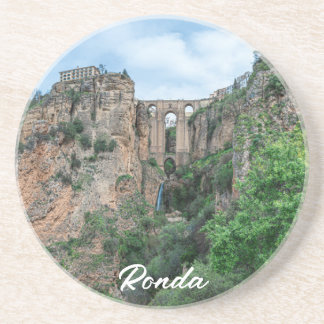 Dessous De Verre En Grès Ancien pont historique à Ronda, Espagne
