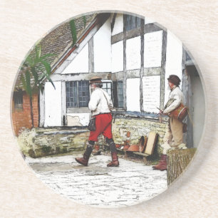 DESSOUS DE VERRE EN GRÈS ANCIENNE ANGLETERRE