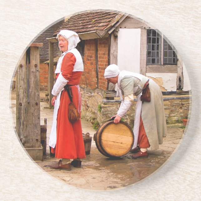 DESSOUS DE VERRE EN GRÈS ANCIENNE ANGLETERRE (Devant)