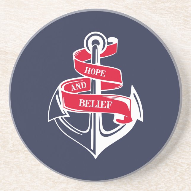 Dessous De Verre En Grès Ancre (Devant)