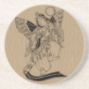 Dessous De Verre En Grès Ange papillon japonais