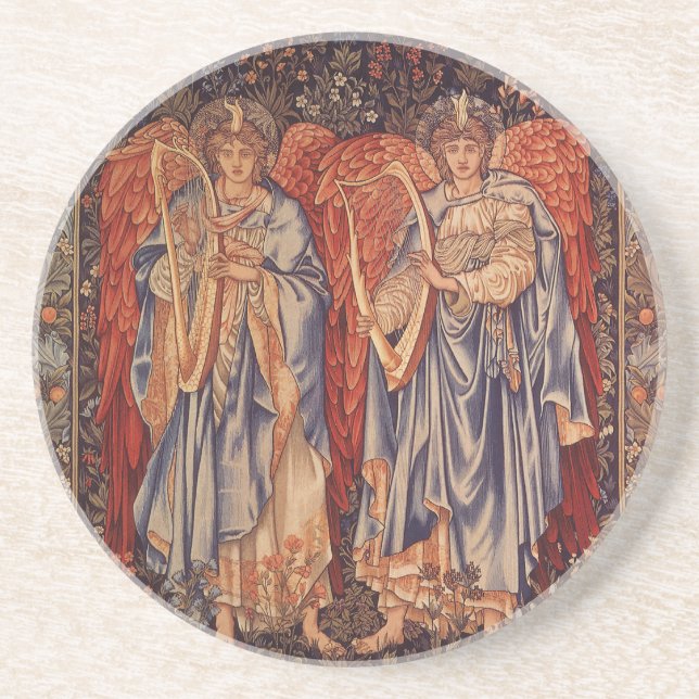 Dessous De Verre En Grès Angeli Laudantes par Sir Edward Coley Burne Jones (Devant)