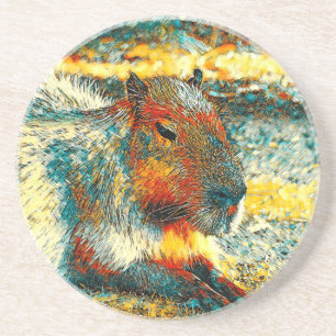 Dessous De Verre En Grès AnimalArt_Capybara_006