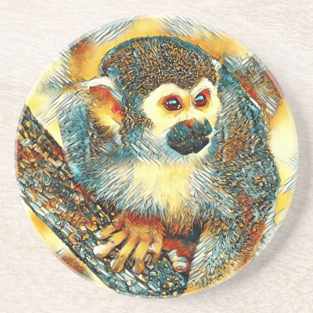 Dessous De Verre En Grès AnimalArt_Monkey_001 (Devant)
