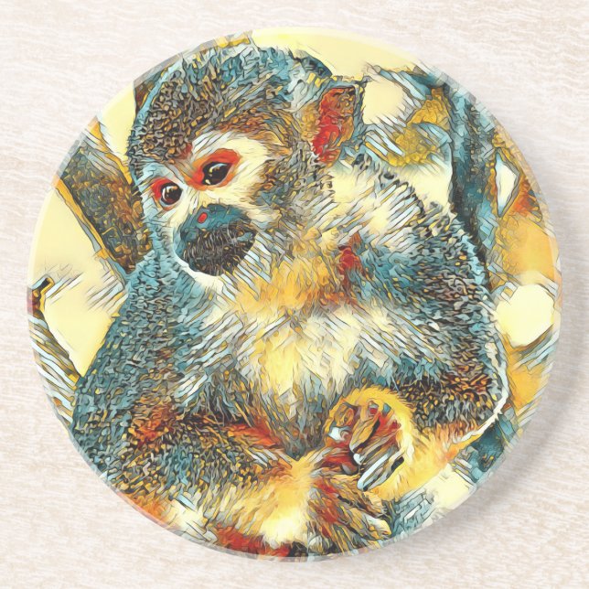 Dessous De Verre En Grès AnimalArt_Singe_003 (Devant)
