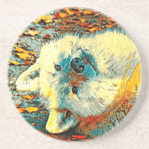 Dessous De Verre En Grès AnimalArt_Wolf_011