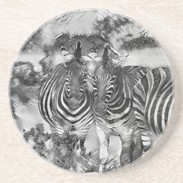 Dessous De Verre En Grès AnimalArtBW_Zebra_012 (Devant)