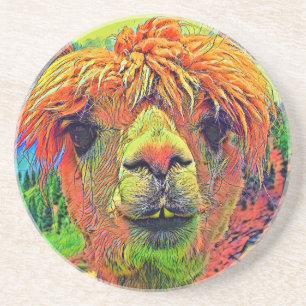 Dessous De Verre En Grès AnimalColor_Alpaca_003