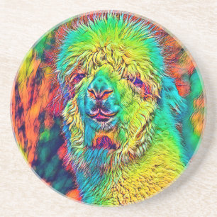 Dessous De Verre En Grès AnimalColor_Alpaca_005