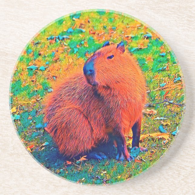 Dessous De Verre En Grès AnimalColor_Capybara_008 (Devant)