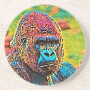 Dessous De Verre En Grès AnimalColor_Gorilla_010