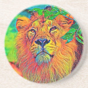Dessous De Verre En Grès AnimalColor_Lion_001