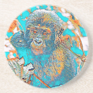 Dessous De Verre En Grès AnimalMix_Gorilla_002