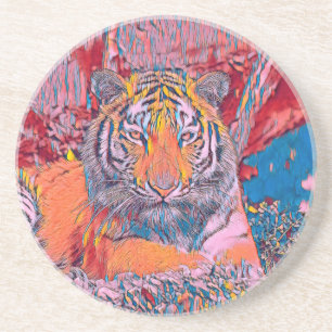 Dessous De Verre En Grès AnimalMix_Tiger_056