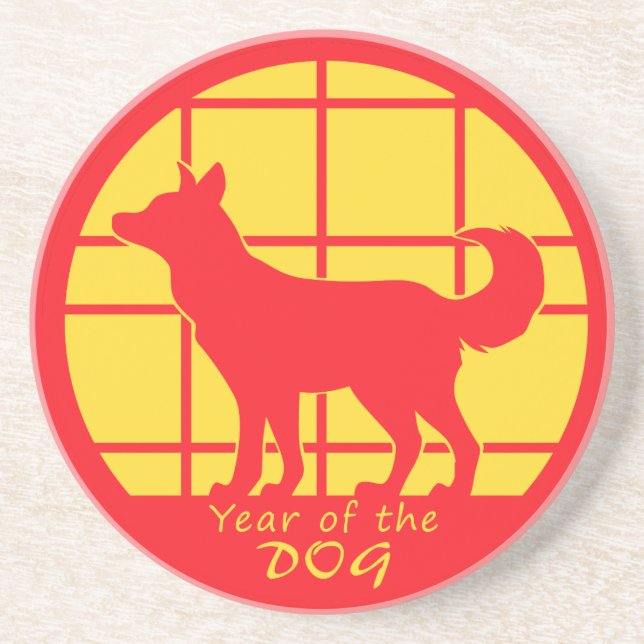 Dessous De Verre En Grès Année du chien (Devant)