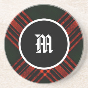Dessous De Verre En Grès Antique Menzies Chasse Tartan Clan Plaid