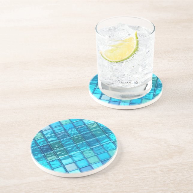 Dessous De Verre En Grès Aqua Blues Translucide Carrelage (Côté)