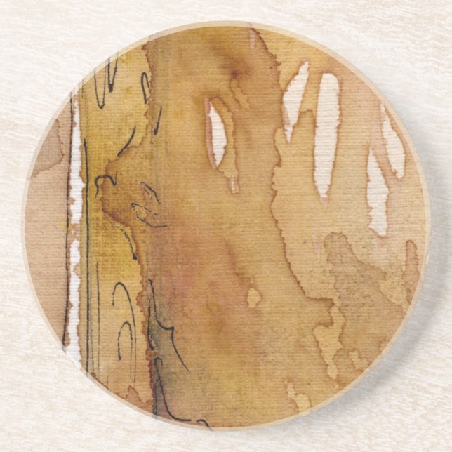 Dessous De Verre En Grès Aquarelle artistique d'arrière - plan (Devant)