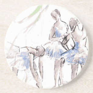 Dessous De Verre En Grès Aquarelle Ballet Danse Ballerina