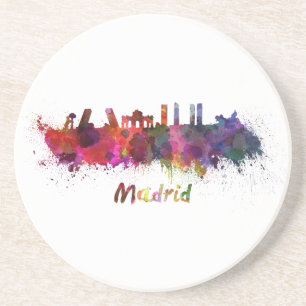 Dessous De Verre En Grès Aquarelle de Madrid
