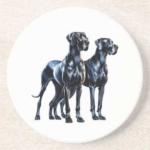 Dessous De Verre En Grès Aquarelle Great Danes