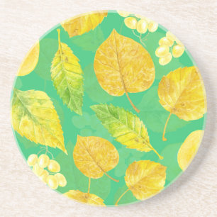 Dessous De Verre En Grès Aquarelle motif d'automne