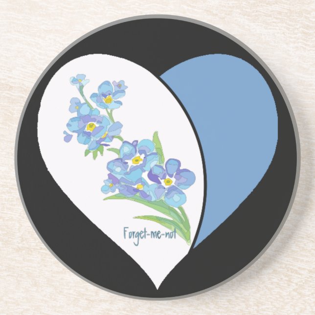 Dessous De Verre En Grès Aquarelle Oubliez-moi pas Fleur (Devant)