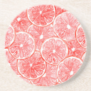 Dessous De Verre En Grès Aquarelle pamplemousse motif