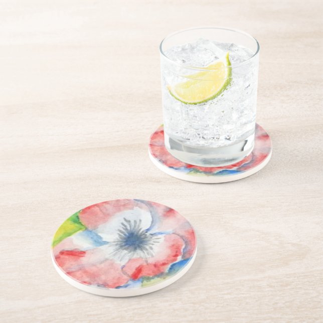 Dessous De Verre En Grès Aquarelle Sweetpea (Côté)