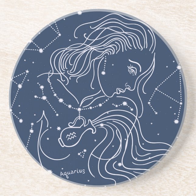 Dessous De Verre En Grès Aquarius (Devant)