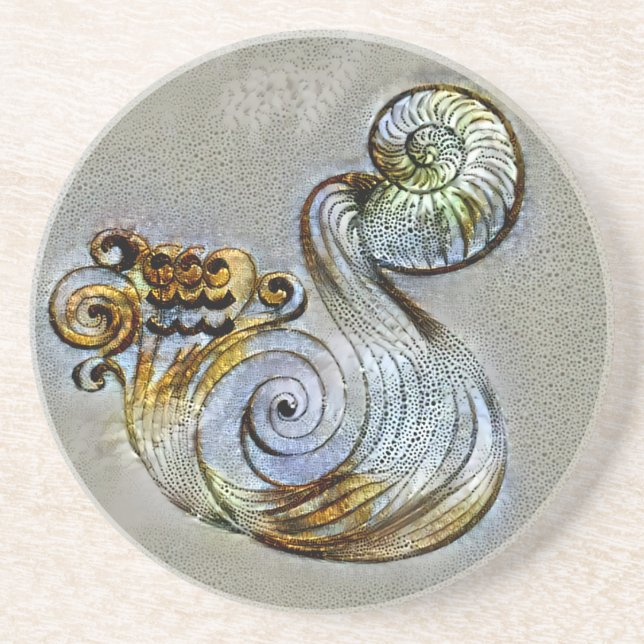 Dessous De Verre En Grès Aquarius Venice (Devant)