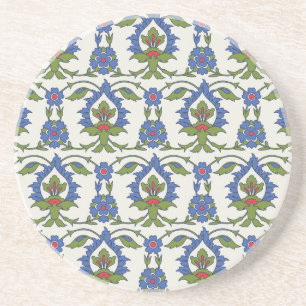 Dessous De Verre En Grès Arabe Traditionnel : Carrelage Iznik sans couture.
