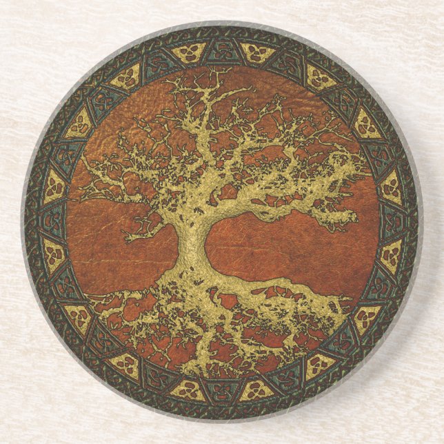 Dessous De Verre En Grès Arbre ancien de vie (Devant)