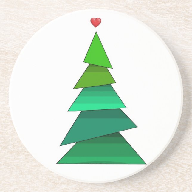 Dessous De Verre En Grès Arbre cardiaque (Devant)