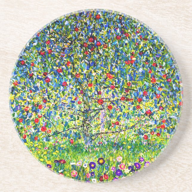 Dessous De Verre En Grès Arbre pomme Gustav Klimt (Devant)