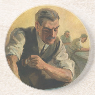 Dessous De Verre En Grès Architecte d'entreprise vintage et plans de constr